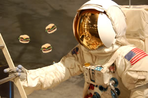 Cheseburger Moon Astronaut